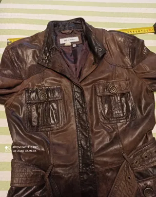 Cazadora Cuero Zara Marrón