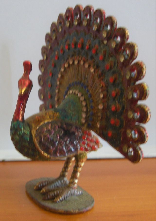 Caja Joyas Pavo Real Metálica