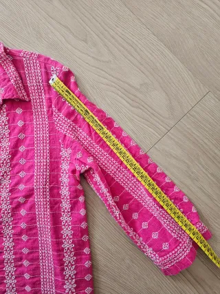 Camisa Zara Mujer Rosa Bordada