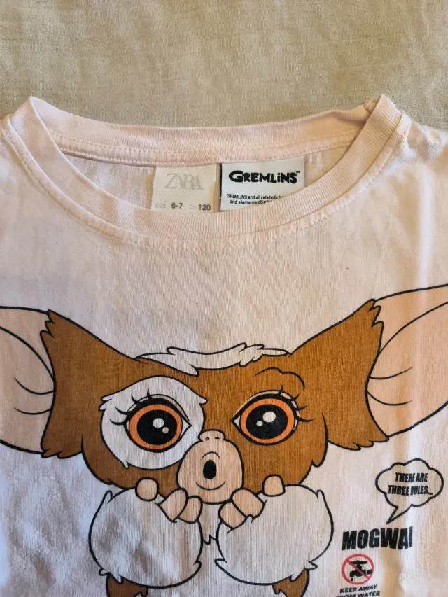 Camiseta Zara Gremlins Talla 6-7 Años