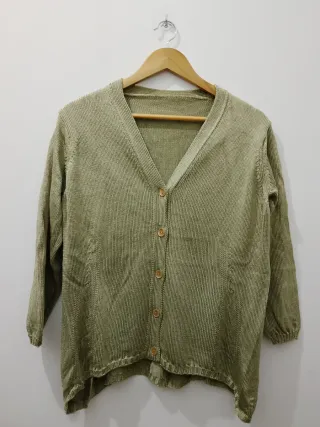 Cardigan donna oro verde taglia unica