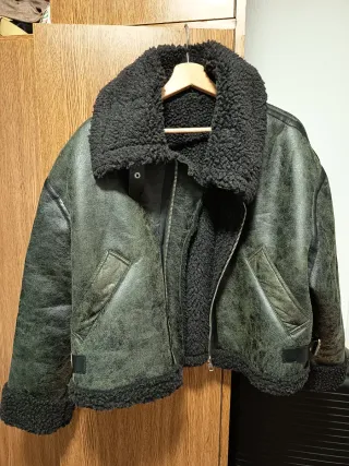 Chaqueta de cuero forrada