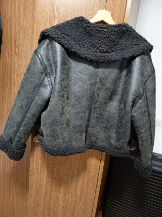Chaqueta de cuero forrada
