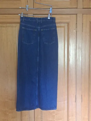 Falda vaquera larga azul