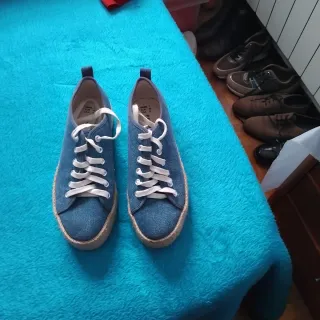 Zapatillas lona azul