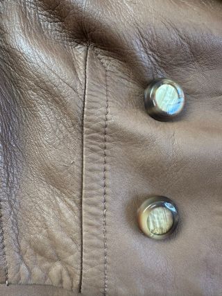 Chaqueta cuero marrón claro Talla S