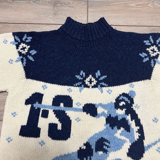 Vintage 80s Shetland Wool Jumper Hand Embroidered