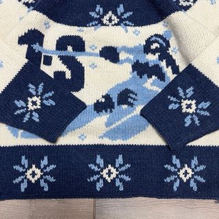 Vintage 80s Shetland Wool Jumper Hand Embroidered