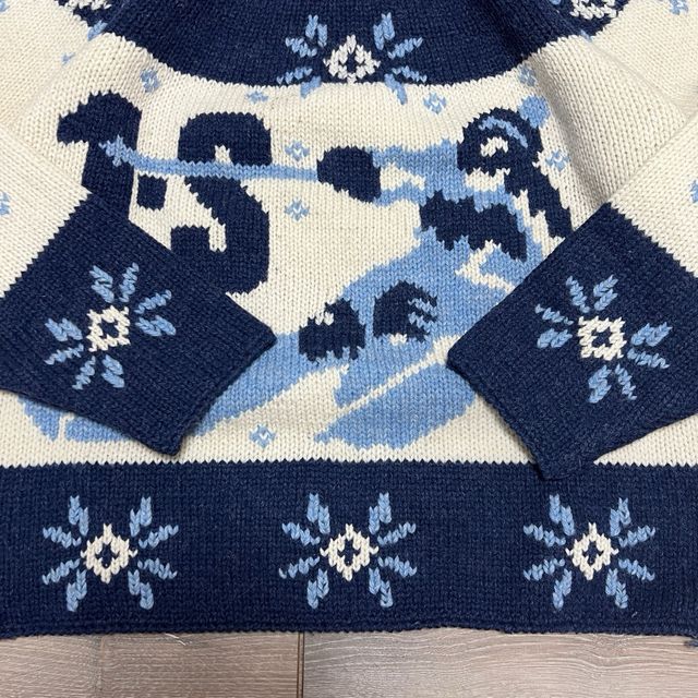 Vintage 80s Shetland Wool Jumper Hand Embroidered