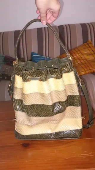 Bolso Bol-Perdix de piel de serpiente
