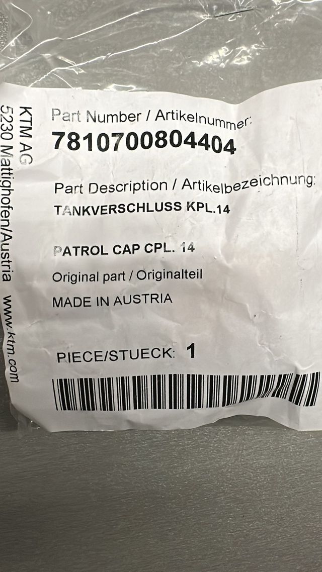 Tapón Gasolina KTM 7810700804404