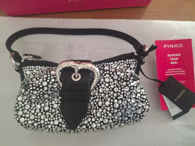 Bolso Pinko Jolene Baby Full Strass