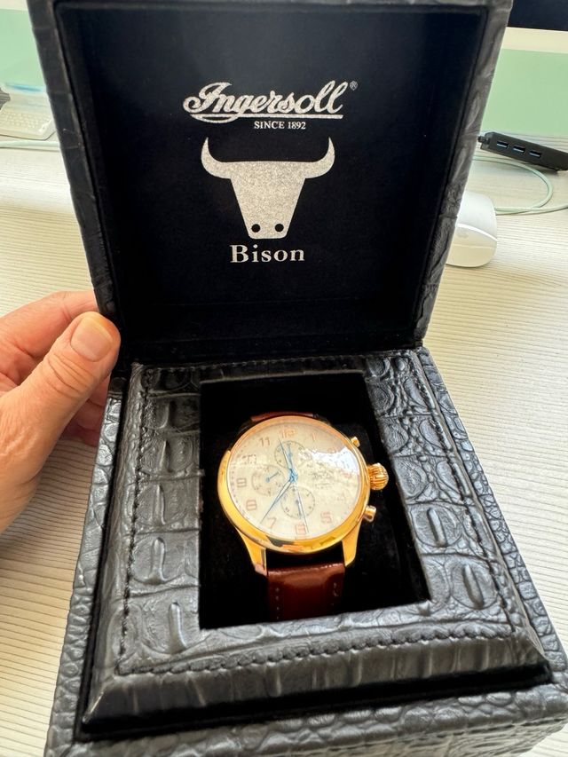 Reloj Ingersoll Automático Dorado y Marrón