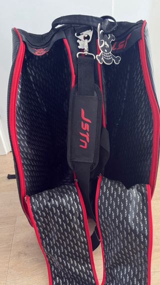 Paletero Padel Just Ten Negro y Rojo