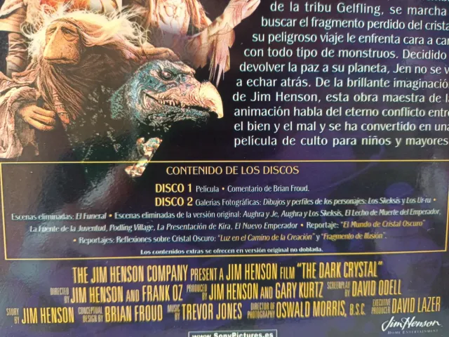 DVD El Cristal Oscuro Edición 25 Aniversario 2 DVD