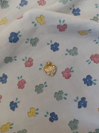 Colgante Corazón Dorado con Circonitas