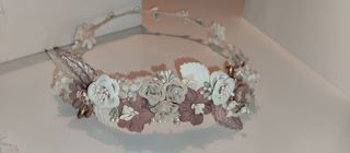 Vestido de Comunión Blanco y Malva