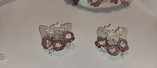 Vestido de Comunión Blanco y Malva