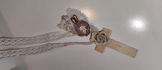 Vestido de Comunión Blanco y Malva