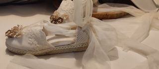 Vestido de Comunión Blanco y Malva