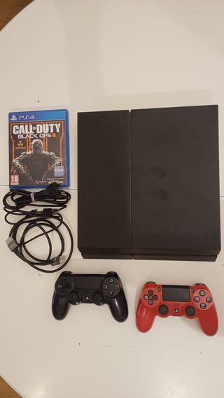 PS4 (PlayStation 4) Negra + 2 Mandos
