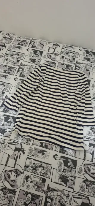 Maglietta donna a righe bianche e nere