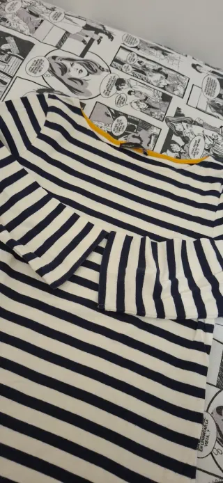 Maglietta donna a righe bianche e nere