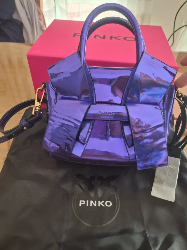 Bolso Pinko azul Metálico