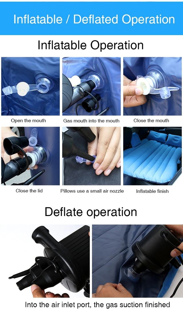 Colchón Hinchable Coche + Bomba Eléctrica