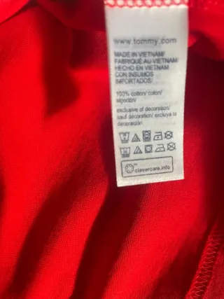 Camiseta Tommy Hilfiger Roja Talla S