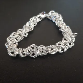 Bracciale donna Argento catena Intrecciato