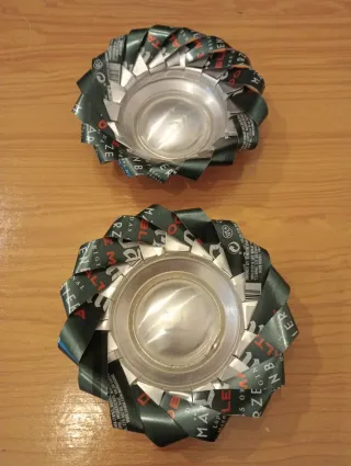 Cenicero hecho de lata de cerveza