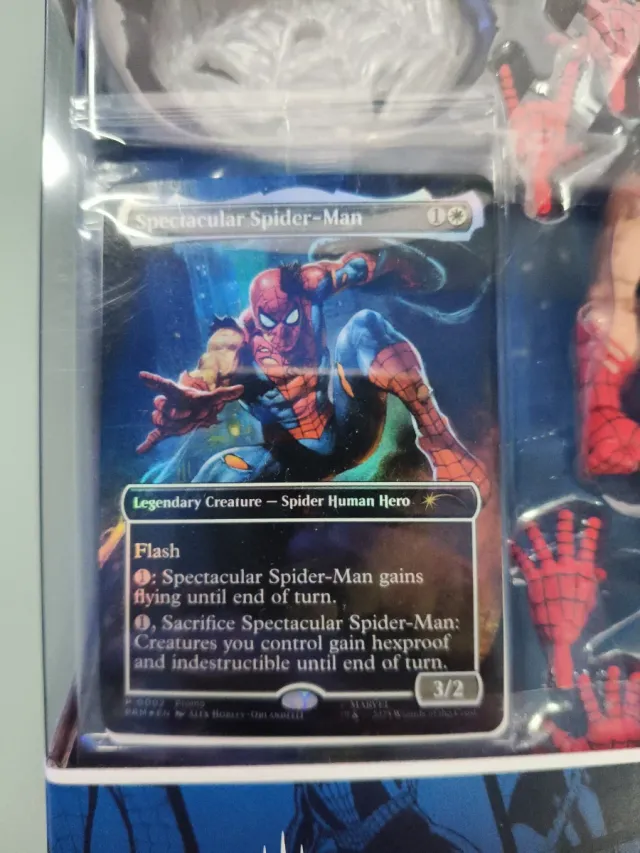Marvel Legends Spider-Man y carta Magic
