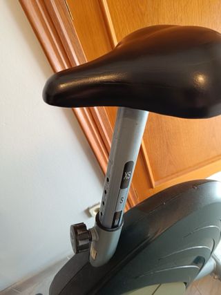 Bicicleta Estática Gris y Negra