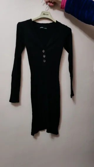 Vestido Pull&Bear Negro Talla S