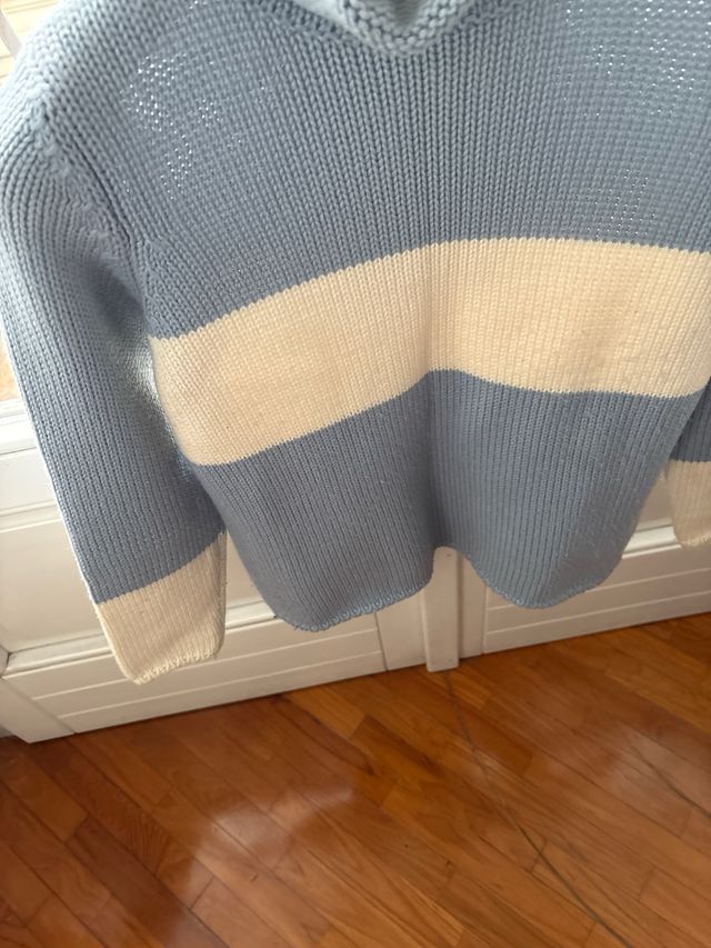 Maglione donna beige/blu