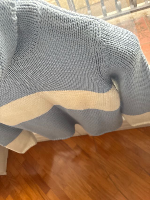 Maglione donna beige/blu