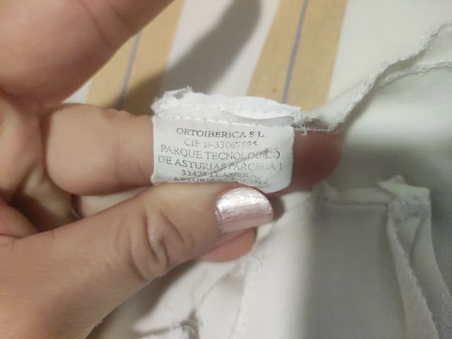 Camiseta para corsé ortopédico