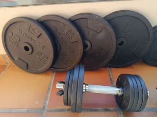 Pack discos y barras de pesas