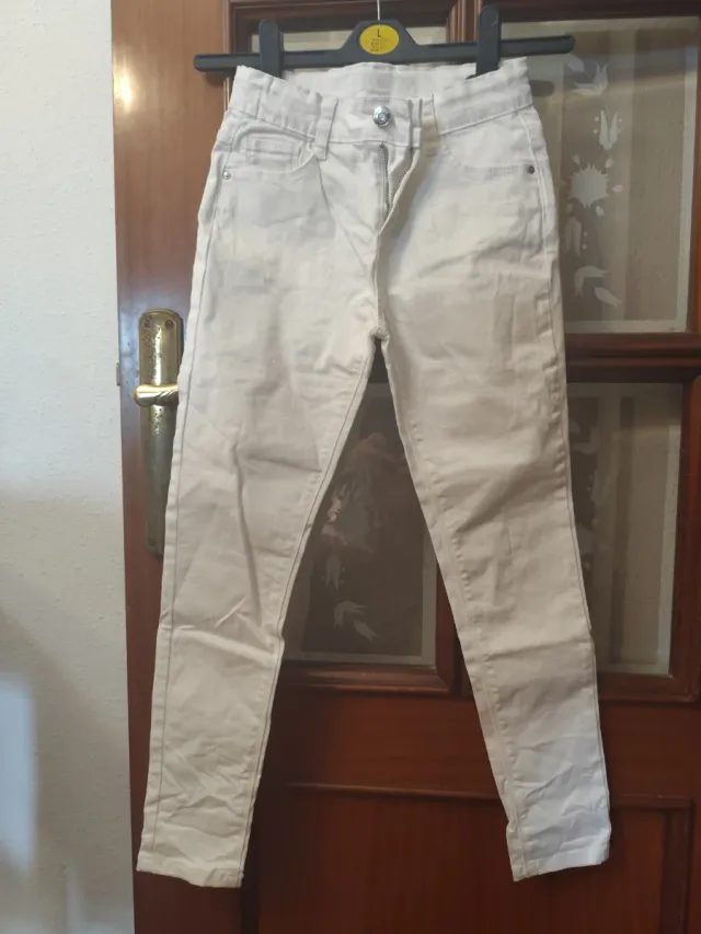 Jeans blancos skinny niña 9 años