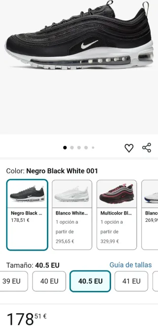 Nike Air Max 97 Zapatillas Negras Talla 42