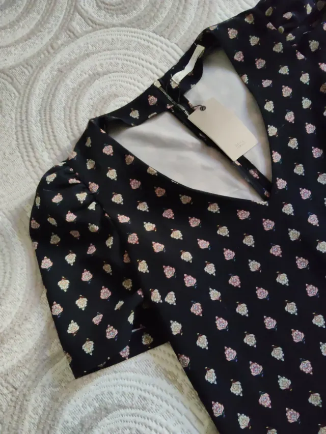 Vestido Sfera estampado negro