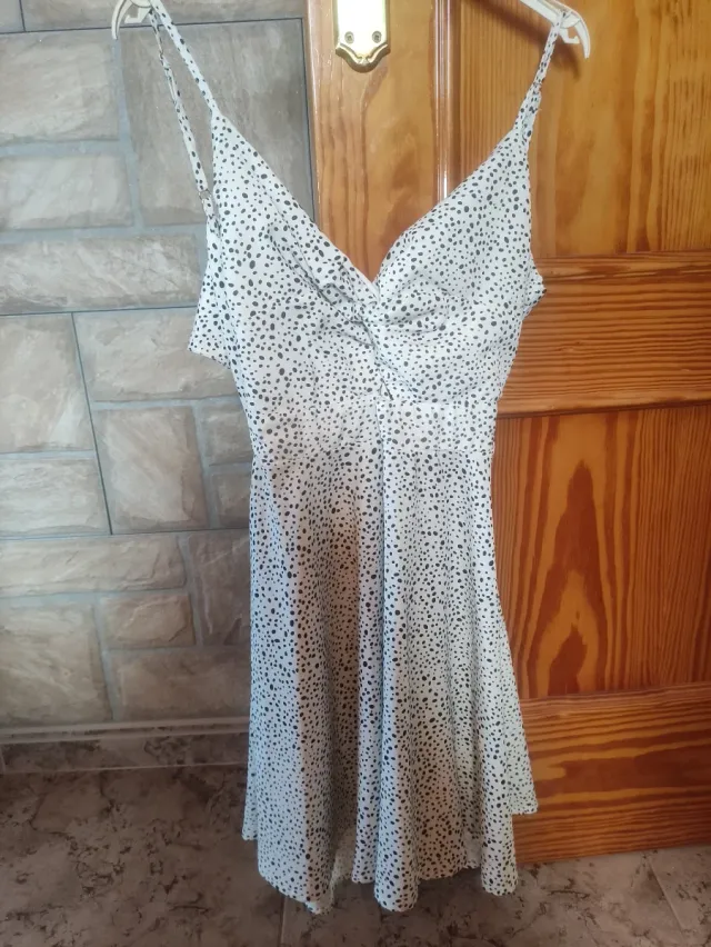 Vestido estampado blanco y negro