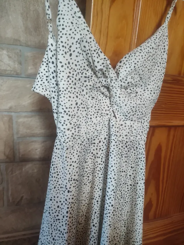 Vestido estampado blanco y negro