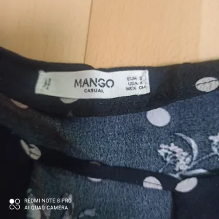 Vestido Mango volantes floral lunares