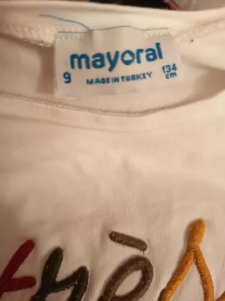 Lote de tres camisetas mayoral de niña talla 9