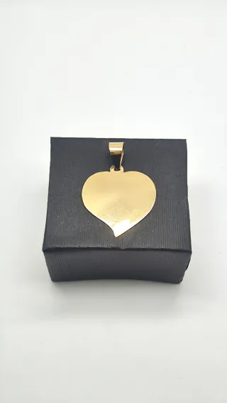 Colgante Chapa Corazón Oro 18kt