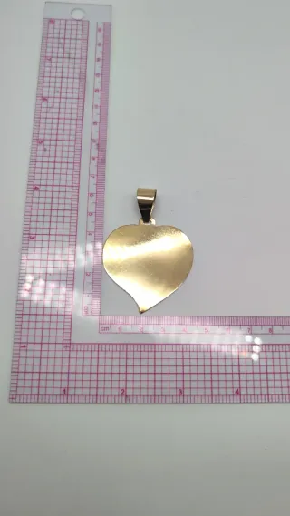Colgante Chapa Corazón Oro 18kt