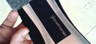 Zapatos Stradivarius tacón cuadrado ante negro 37