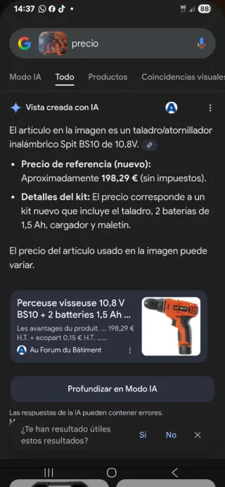 Atornillador Vervi BS10 LITHIUM